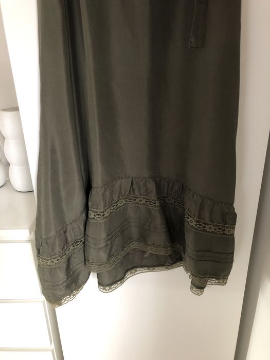 Vestido comprido em cetim