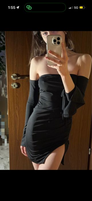 czarna mini sukienka Shein