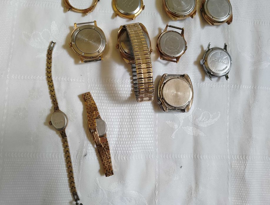 Советские позолоченные часы Восток Ракета Слава Кама Полет