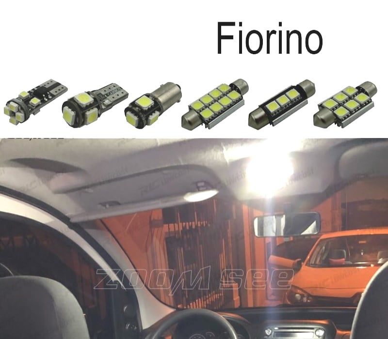 KIT COMPLETO 5 LAMPADAS LED INTERIOR FIAT FIORINO 07-12