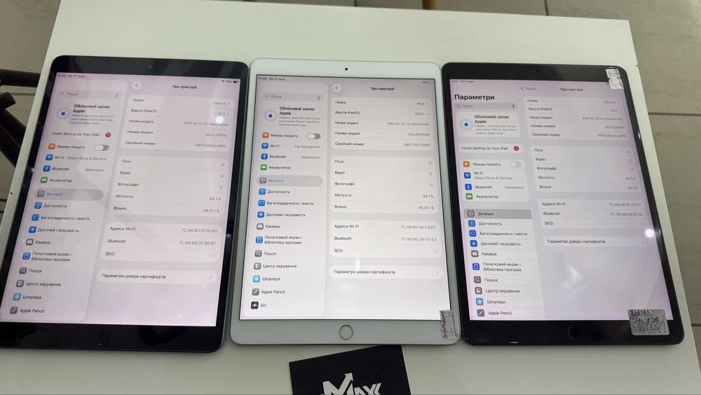 iPad Air 3 10.5” 64Gb Wi-Fi Silver, Space Gray 2019, 10.2, Pro