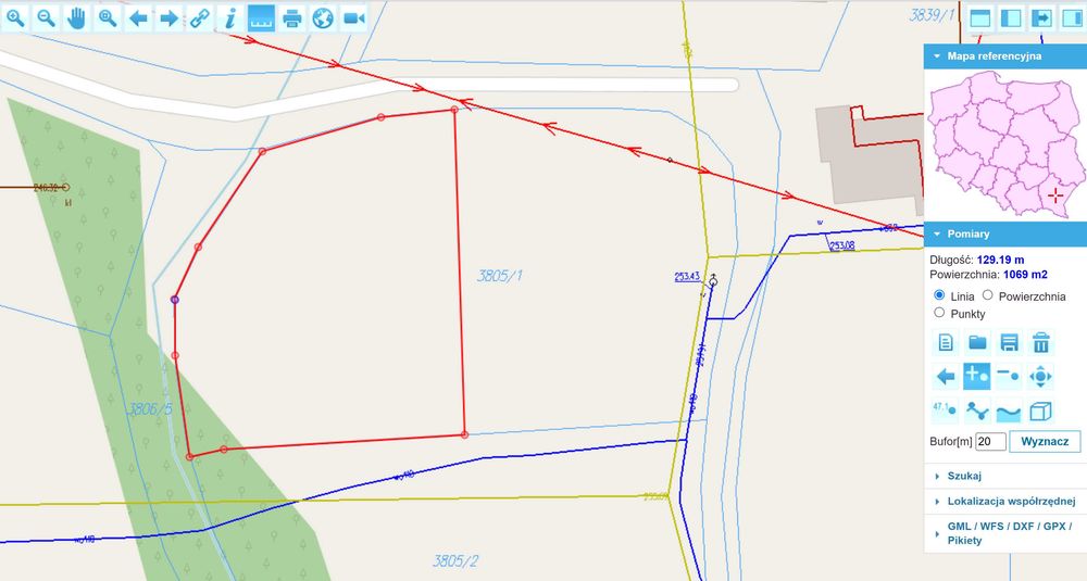 widokowa działka budowlana Chmielnik