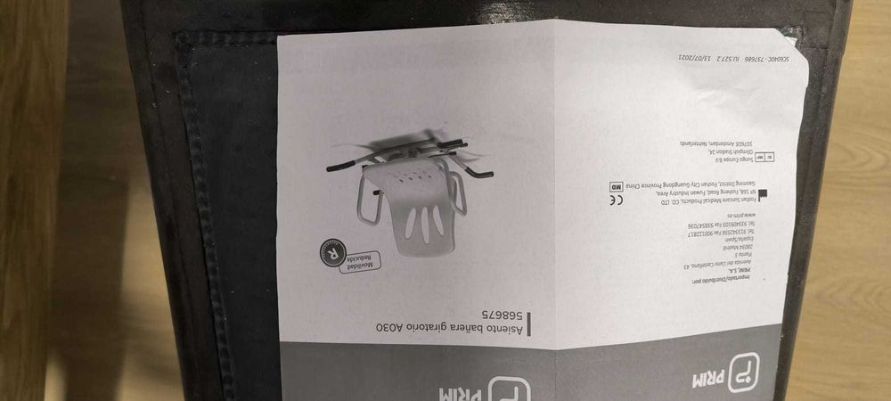 Cadeira Giratória p/Banheira PRIM- NOVA