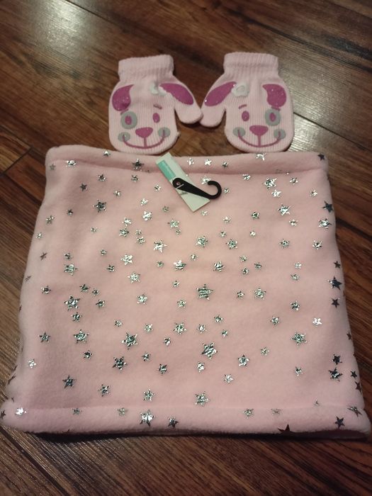 Komin kołnierz polarowy rękawiczki rozmiar uniwersalny