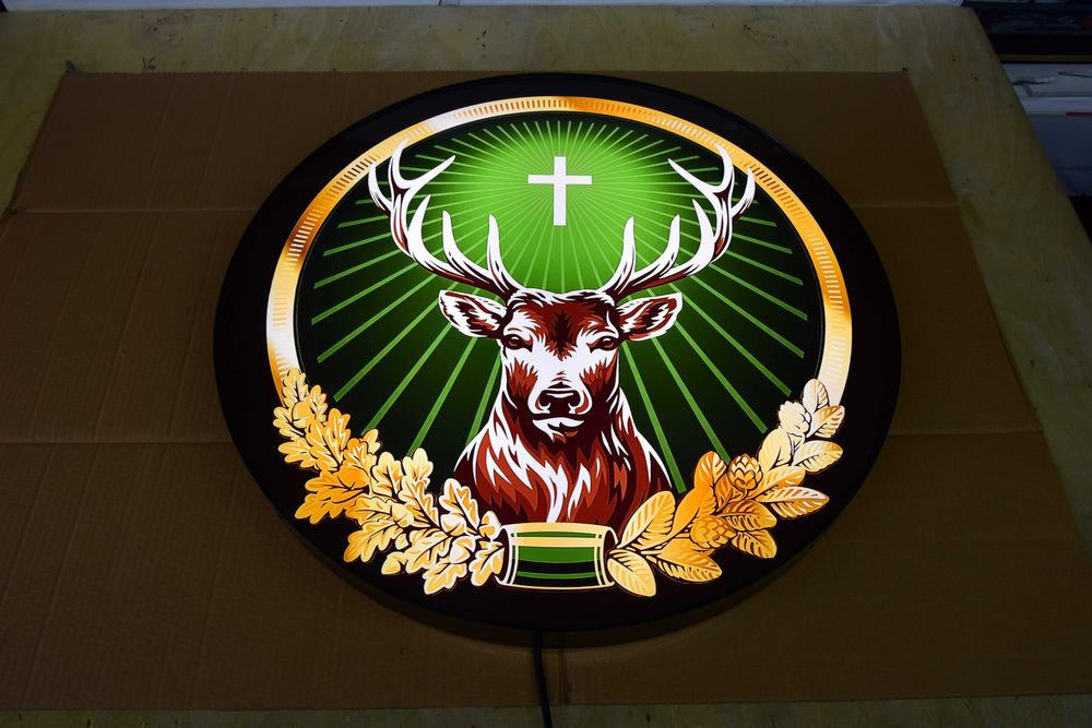 LED Neon Jagermeister, Logo podświetlane 3D, REKLAMA do Baru, Neony