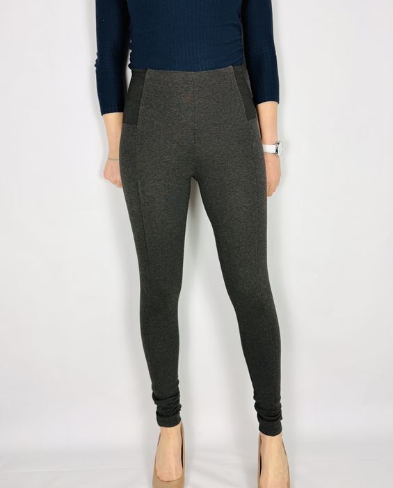 Grafitowe legginsy z wysokim stanem XS 34 ZARA