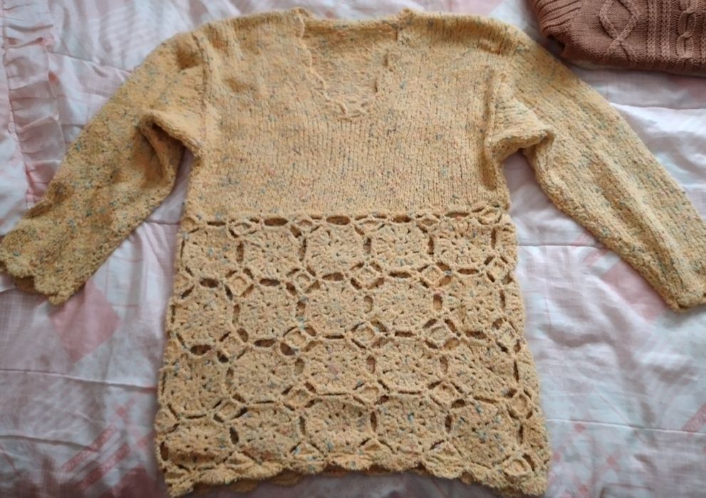 Camisola de fio feita à mão