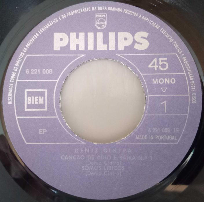 Deniz Cintra	- - - - -	Canções de Ódio e Raiva	- - - - -	EP