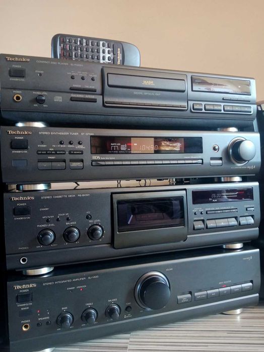 Duża Wieża Hi-Fi TECHNICS kpl.+BT tj.JBL,Denon,Sony