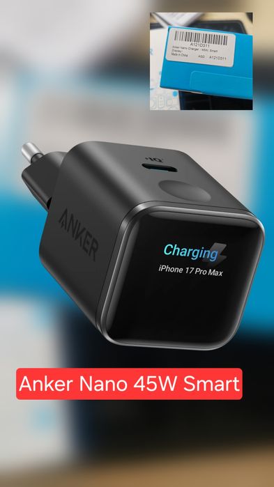 Anker 30w, 40w, 45w smart, car charger 75w, 240w cable,зарядні та кабелі