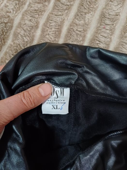 Лосини з екошкіри на утепленні