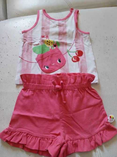 Pack de roupas em tons de rosa e branco da marca Tuc Tuc