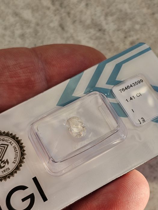 Naturalny brylant 1.41 ct oval, IGI Certyfikat – Super Okazja!