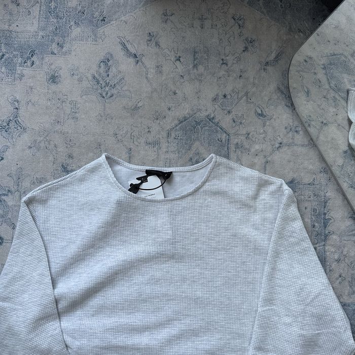 Henley gray longsleeve archive no faith studios archive архів архівний polo old money лонгслів на гудзиках хенлі вафляний сірий