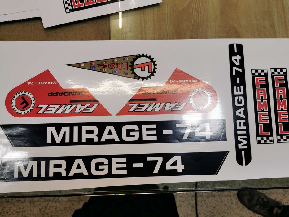 famel mirage zundapp autocolantes