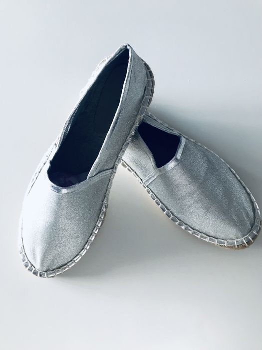 Nowe! Srebrne błyszczące espadryle Asos rozm. 38