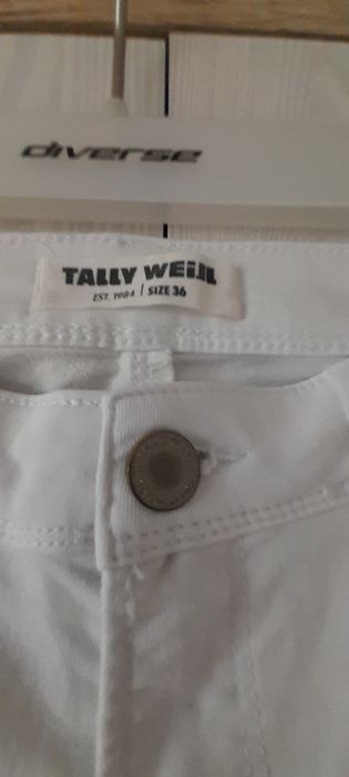 Biale spodnie skinny Tally Weijl.Rozm 36.