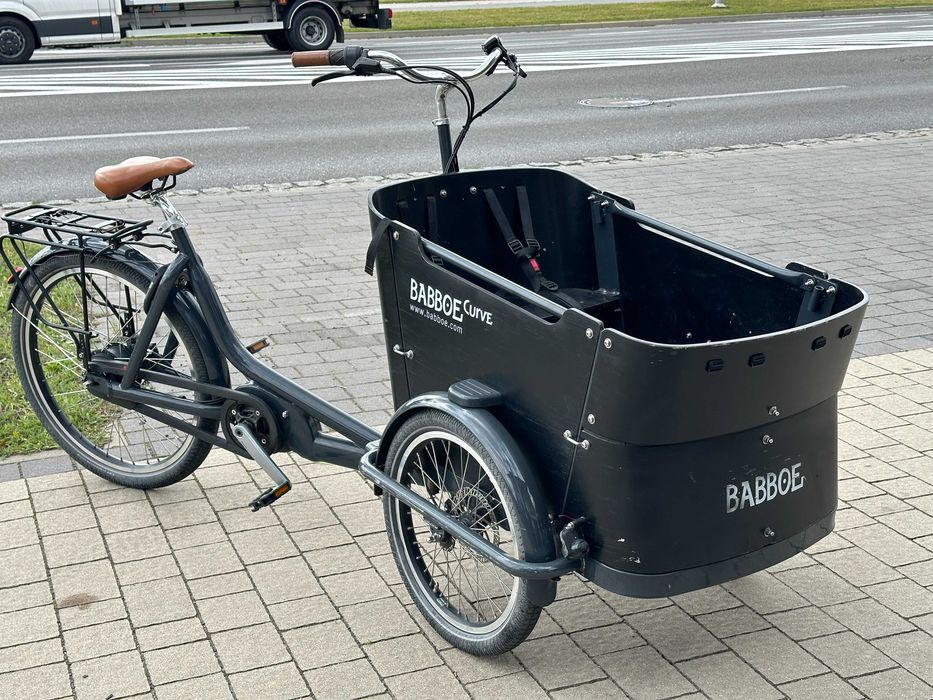 Rower elektryczny z przyczepką przednią RYKSZA cargo riksza