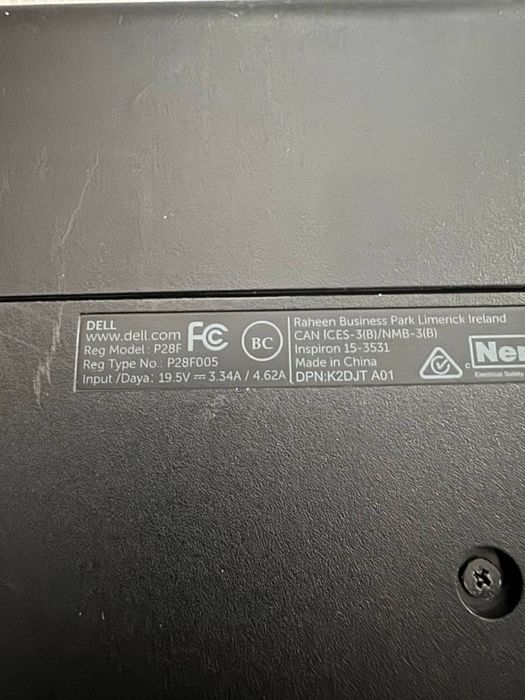 Dell p28f ноутбук