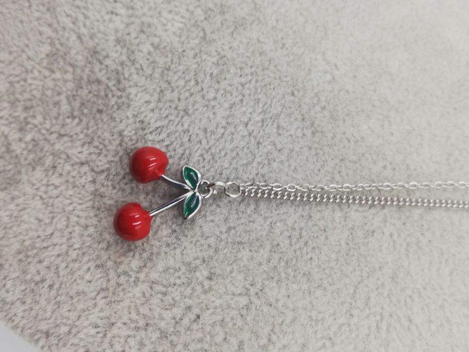 Naszyjnik stal chirurgiczna Xuping z wisienkami