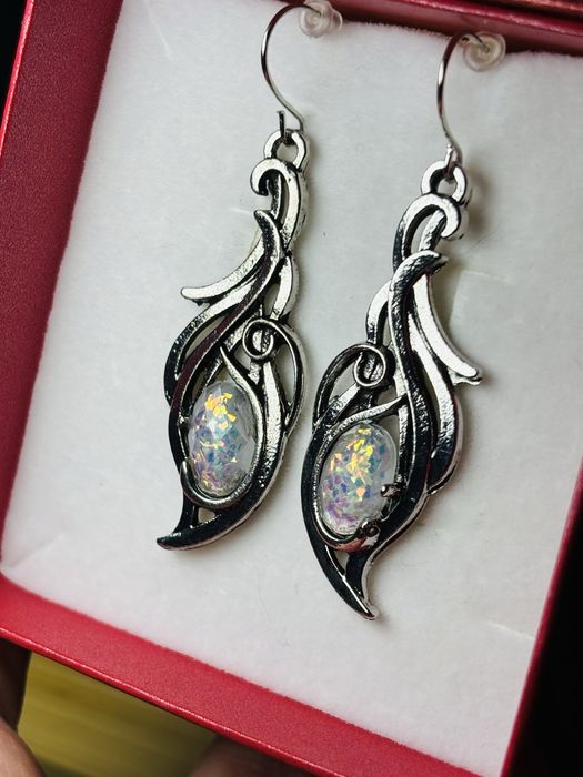 Vintage kolczyki alternative nowe kamien blyszczacy prezent swieta new