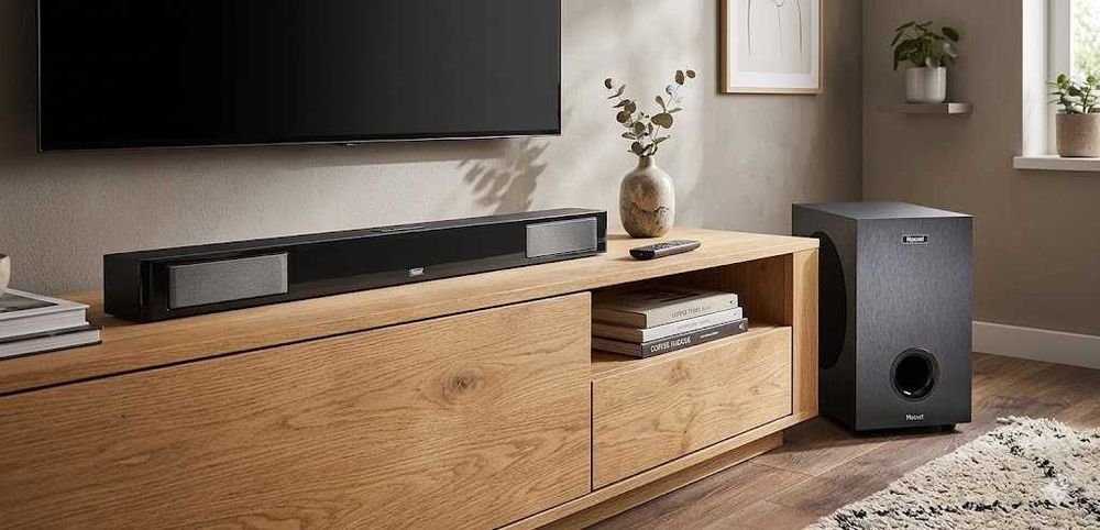 Nowy Soundbar Magnat SBW 280 2.1 260W Bluetooth aptX HDMI ARC optyczne miniJack aux