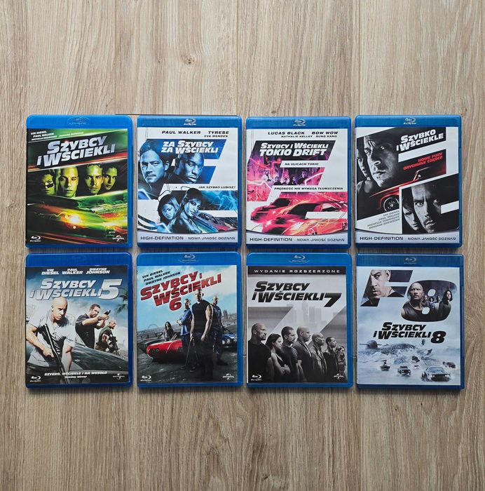 Szybcy i wściekli (1-8 kolekcja) PL, bluray, stan idealny