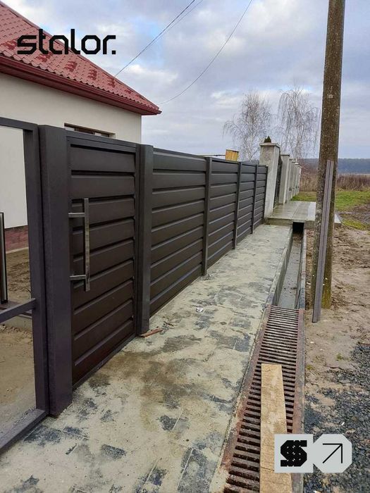 Паркан жалюзі під ключ. Ранчо. Євроштахетник. Кременець