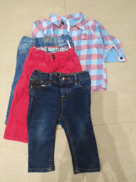 Jeansy dziecięce i Zara, GAP, C&A koszula C&A rozm. 68