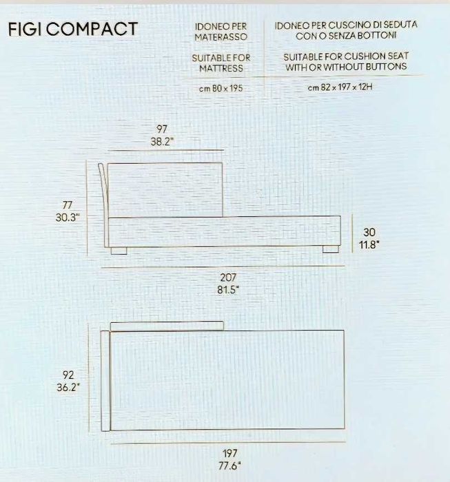 Cama FIGI Compact Horm – Arrumação + Colchão