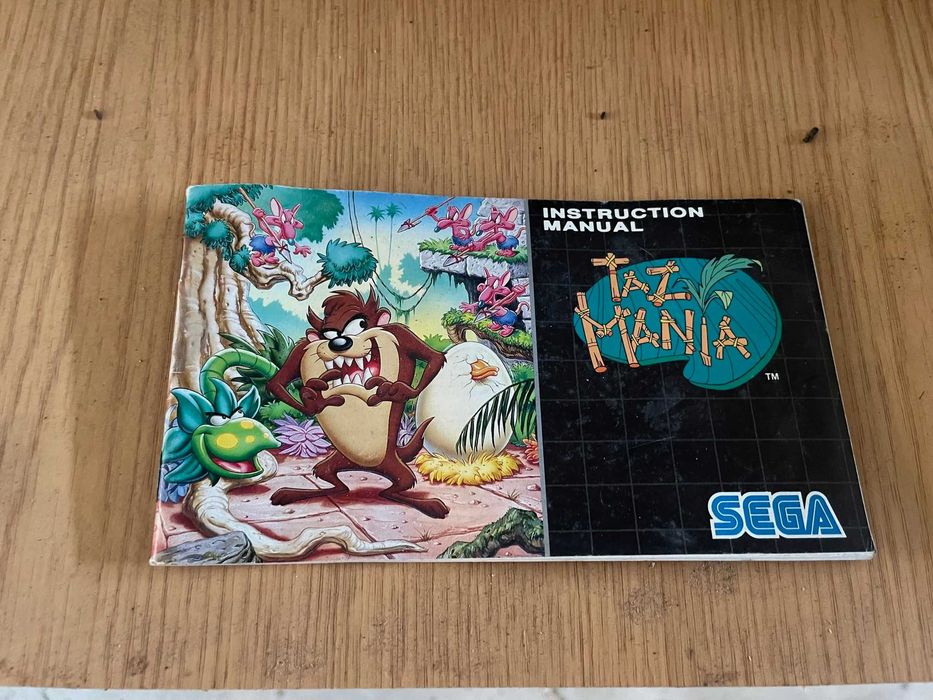 manual de instrucoes de jogo taz mania sega