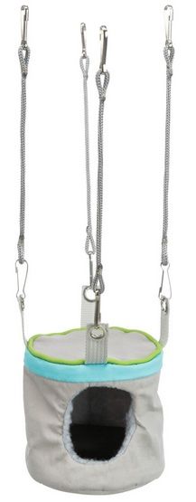 Wisząca zabawka dla chomika Trixie Szeleszczący domek, huśtawka 10x9cm