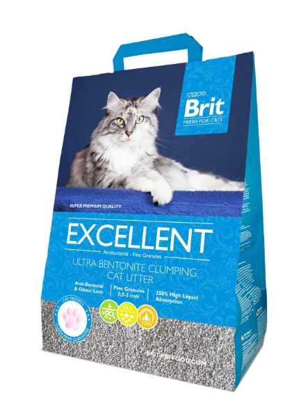 Наповнювач туалету для котів Brit Fresh Excellent - бентонітовий УЦІНК
