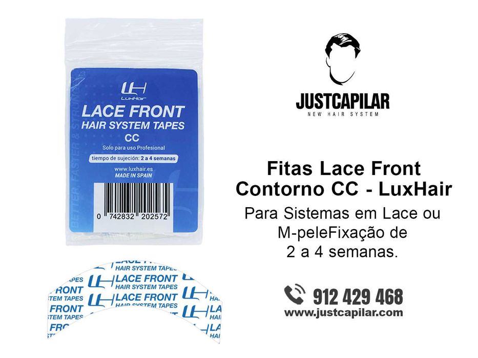 Fitas Lace Front - Contorno CC - LuxHair | Para Sistemas em Lace ou M-pele - Fixação de 2 a 4 semanas.