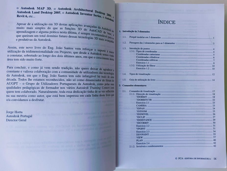 AUTOCAD 2004 & 2005  3D - CURSO COMPLETO- de: João Santos, 425Pág.