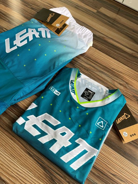 Strój LEATT 4.5 Moto Lite MX (AQUA)(cross,quad,enduro,mtb)