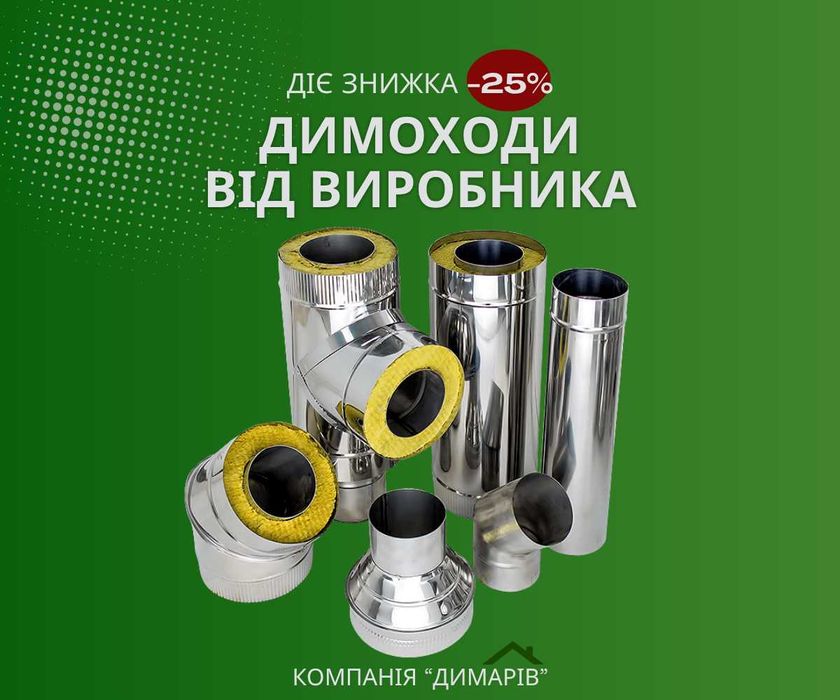 Сендвіч труба для димоходу / утеплений димар під котел камін буржуйку