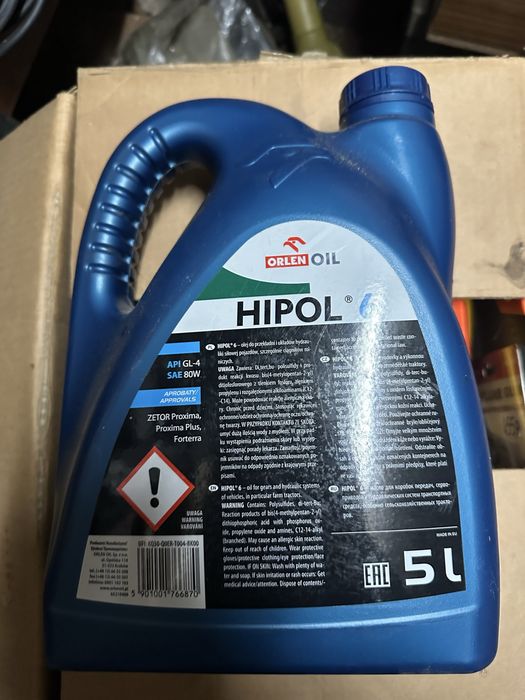 Hipol 6 GL-4 80W 5L Orlen Oil x4 sztuki po 5 litrow = 20L - nowy