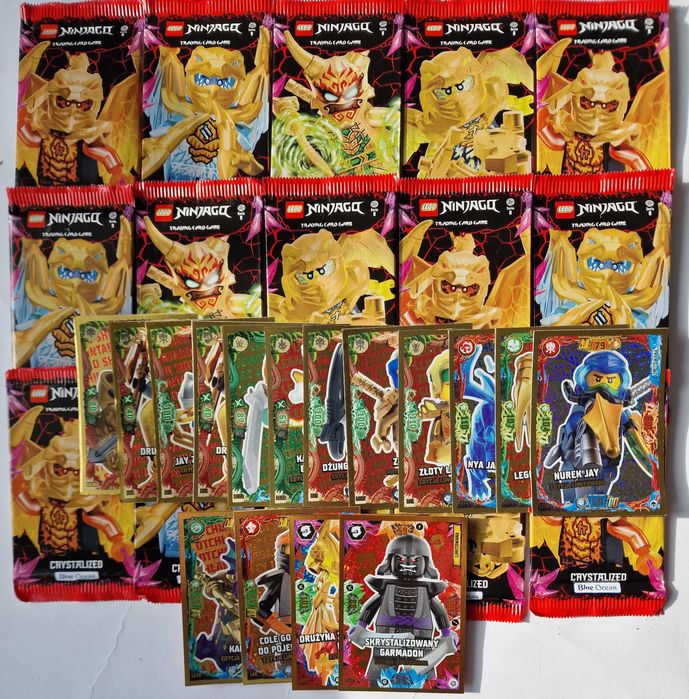 HIT TANIO 50 saszetek 150 karty Lego NINJAGO seria crystalized seria 8