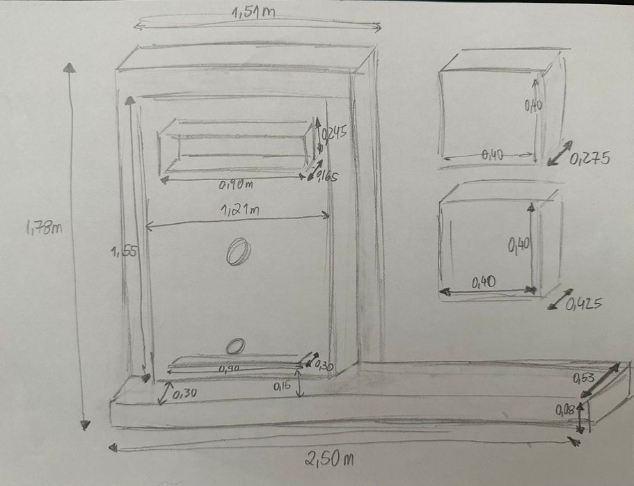 Consola para TV com arrumacao wengue e vidro Antarte