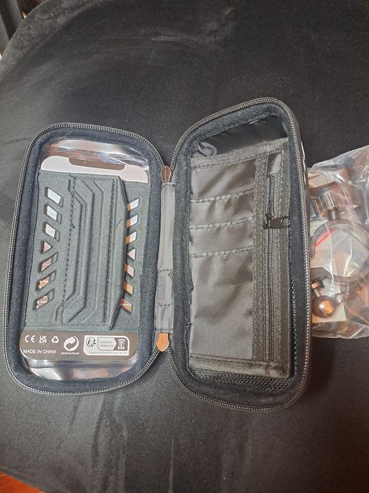 Suporte de telémovel com bolsa impermiével para bicicleta