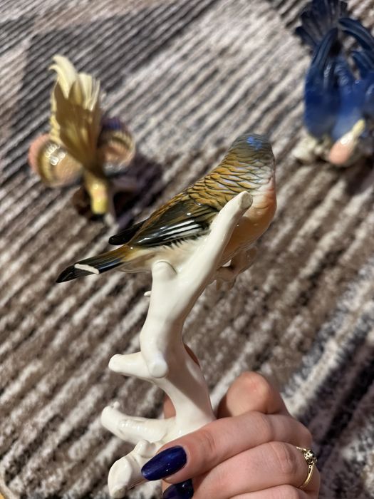 Figurki ptaków porcelana