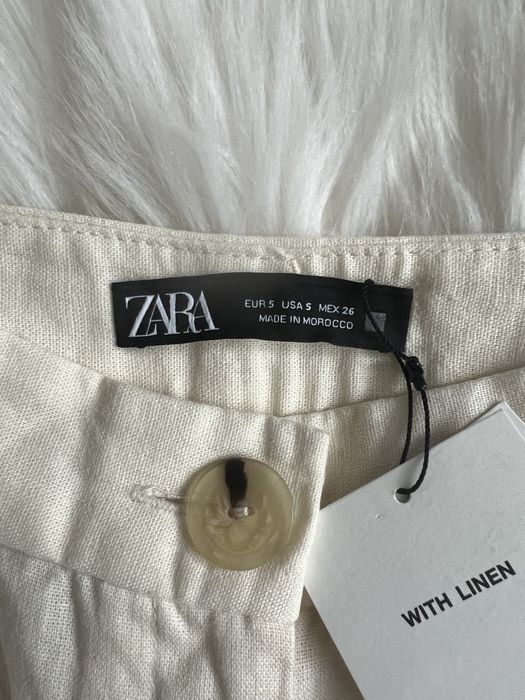 Szorty sodenki Zara len