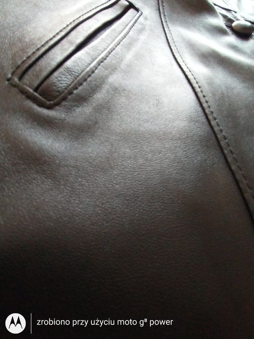 Płaszcz skórzany rozmiar M czarny