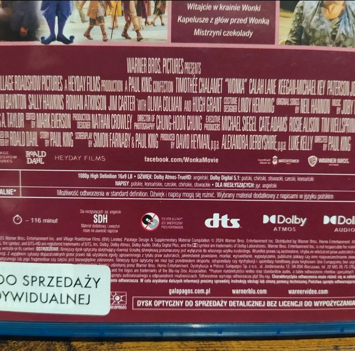 Wonka Blu-ray film