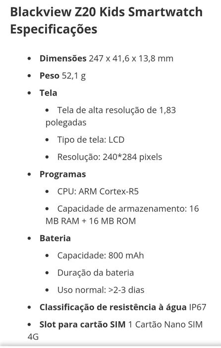 Smartwatch para criança com localizador