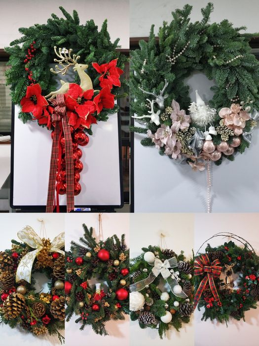 Coroas e centros de mesa Natal