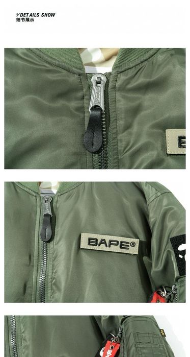 Двусторонний бомбер Bape х Alpha Industries 2 ленты M,L,XL,2XL размеры