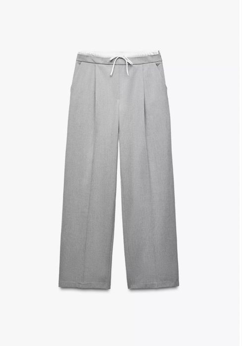 Штани палацо сірі zara xs-s.