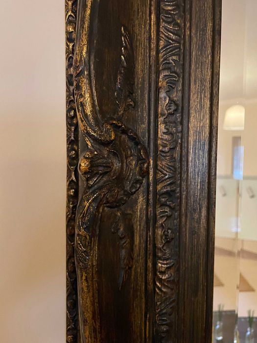 Espelho Grande em Madeira Trabalhada Estilo barroco  13Cm de Perfil